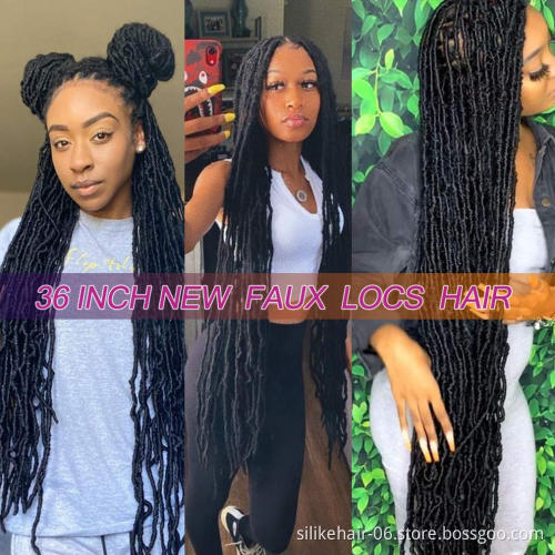 36 Inch Dreadlocs Soft New Faux Locs Crochet Hair Synthetic Hair Extensions 21 Stands/Pack  Faux Nu Locs Synthetic Crochet hair